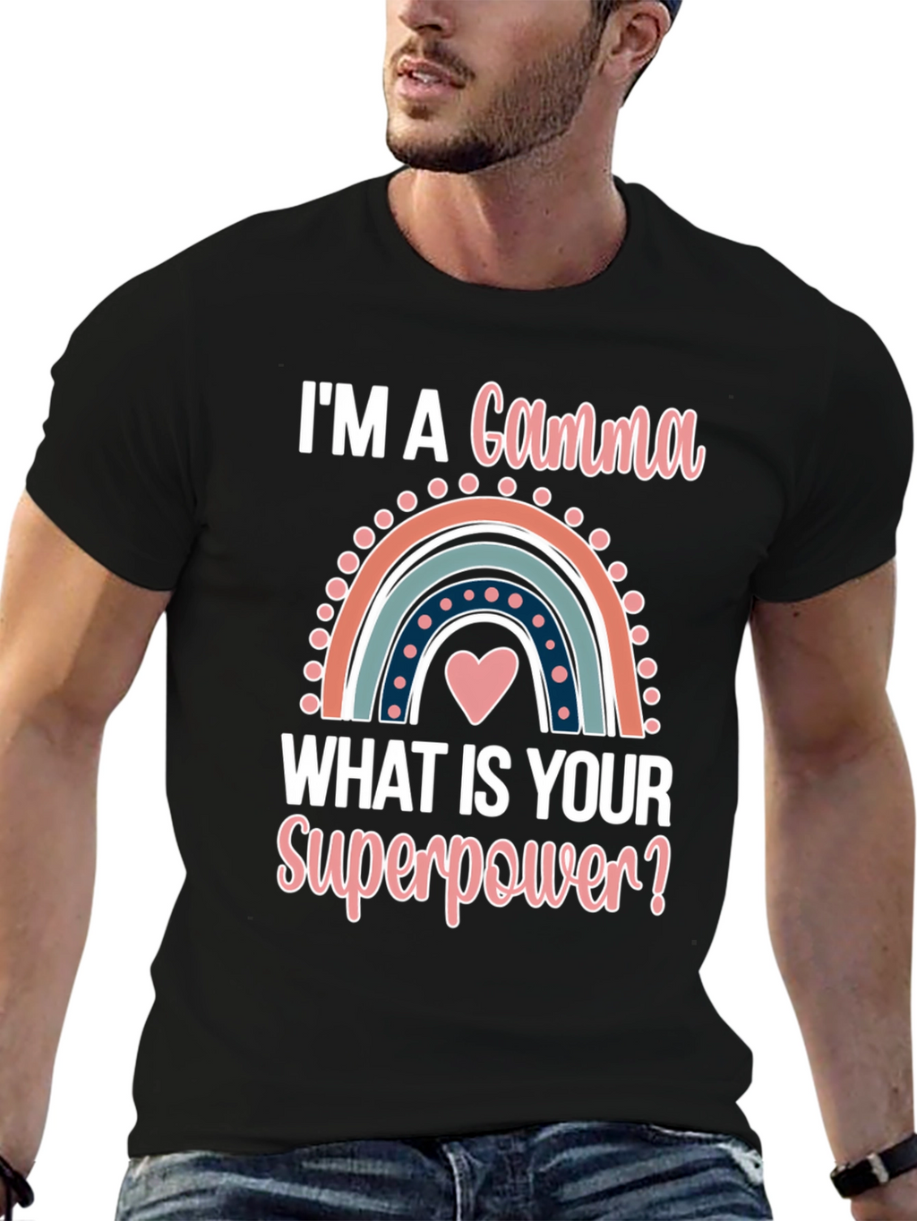Gamma Superpower T-Shirt - Cute Rainbow Design