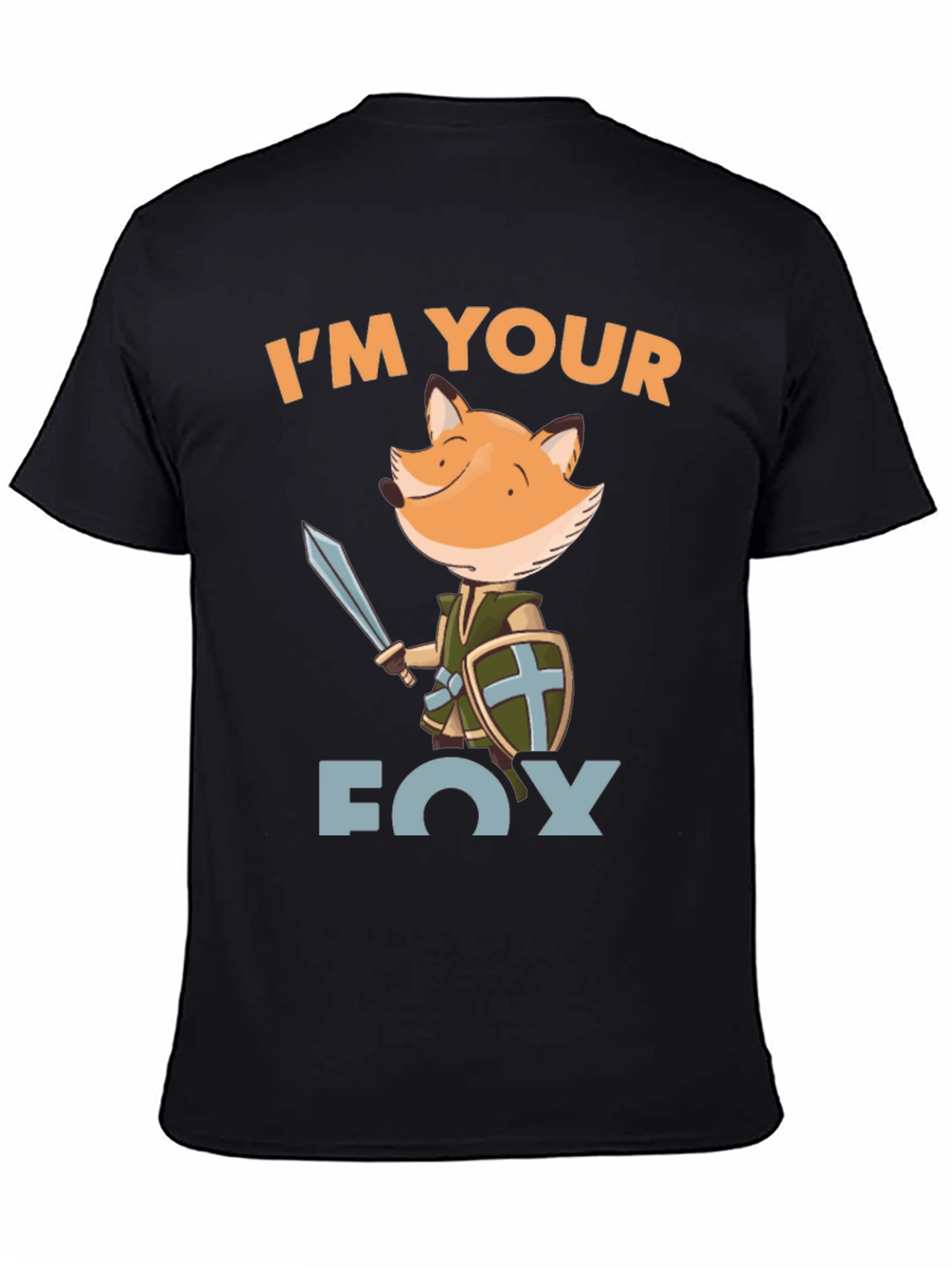 Im Your Fox Knight Graphic Tee - Black