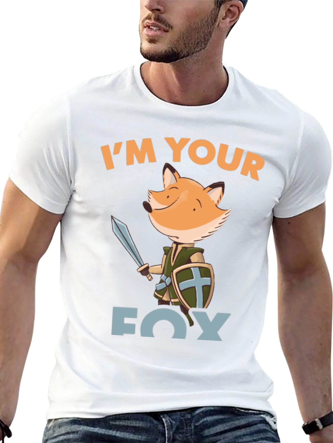 Im Your Fox Knight Graphic Tee - Black