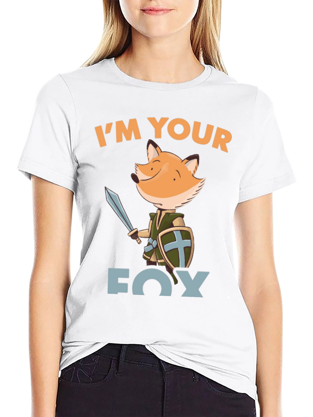 Im Your Fox Knight Graphic Tee - Black