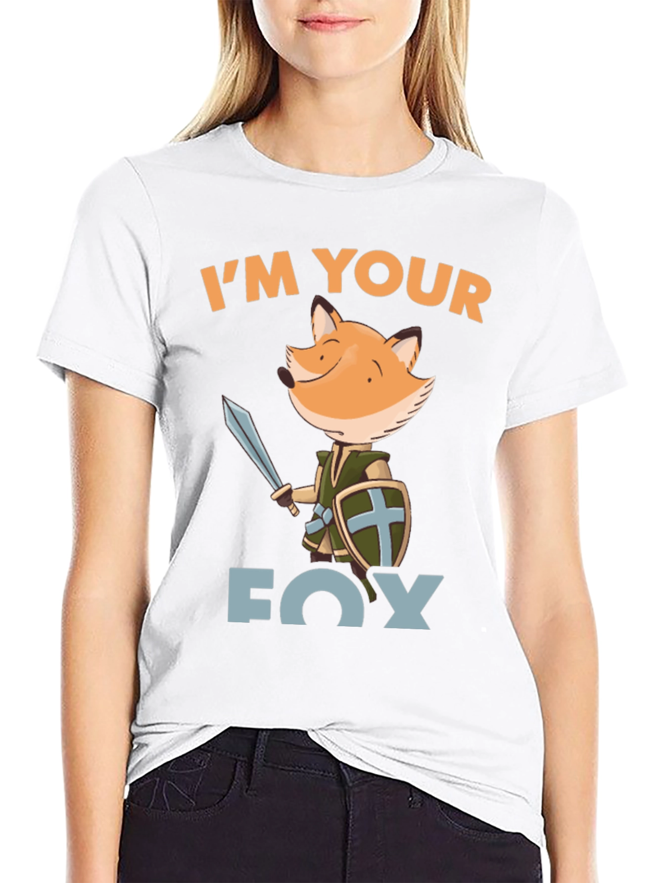 Im Your Fox Knight Graphic Tee - Black