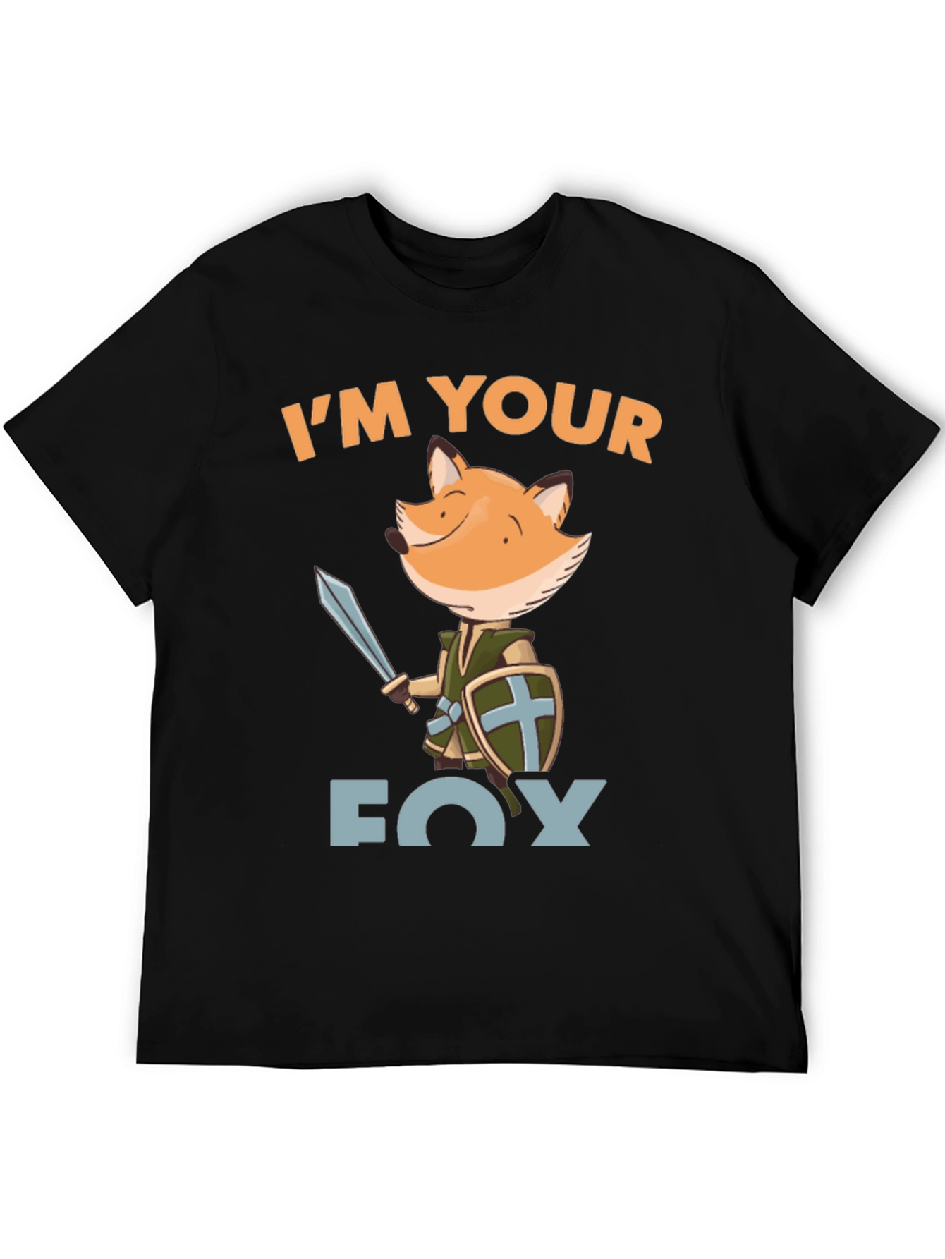 Im Your Fox Knight Graphic Tee - Black