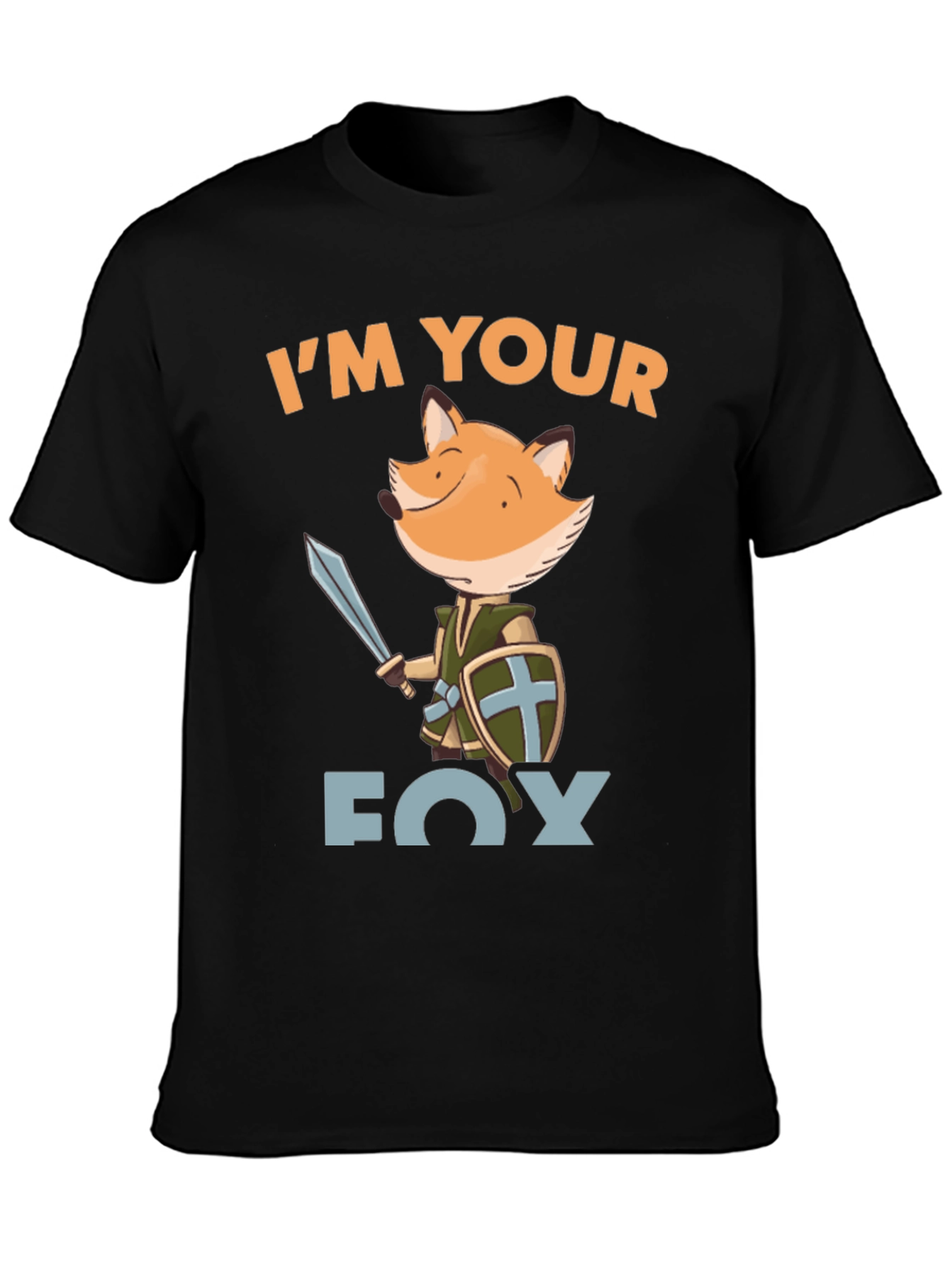 Im Your Fox Knight Graphic Tee - Black
