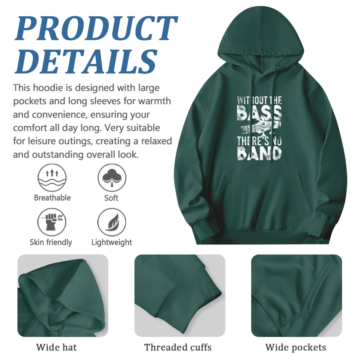 Music Lover Hoodie - Unique Graphic Design Pullover Sweatshirt #0490