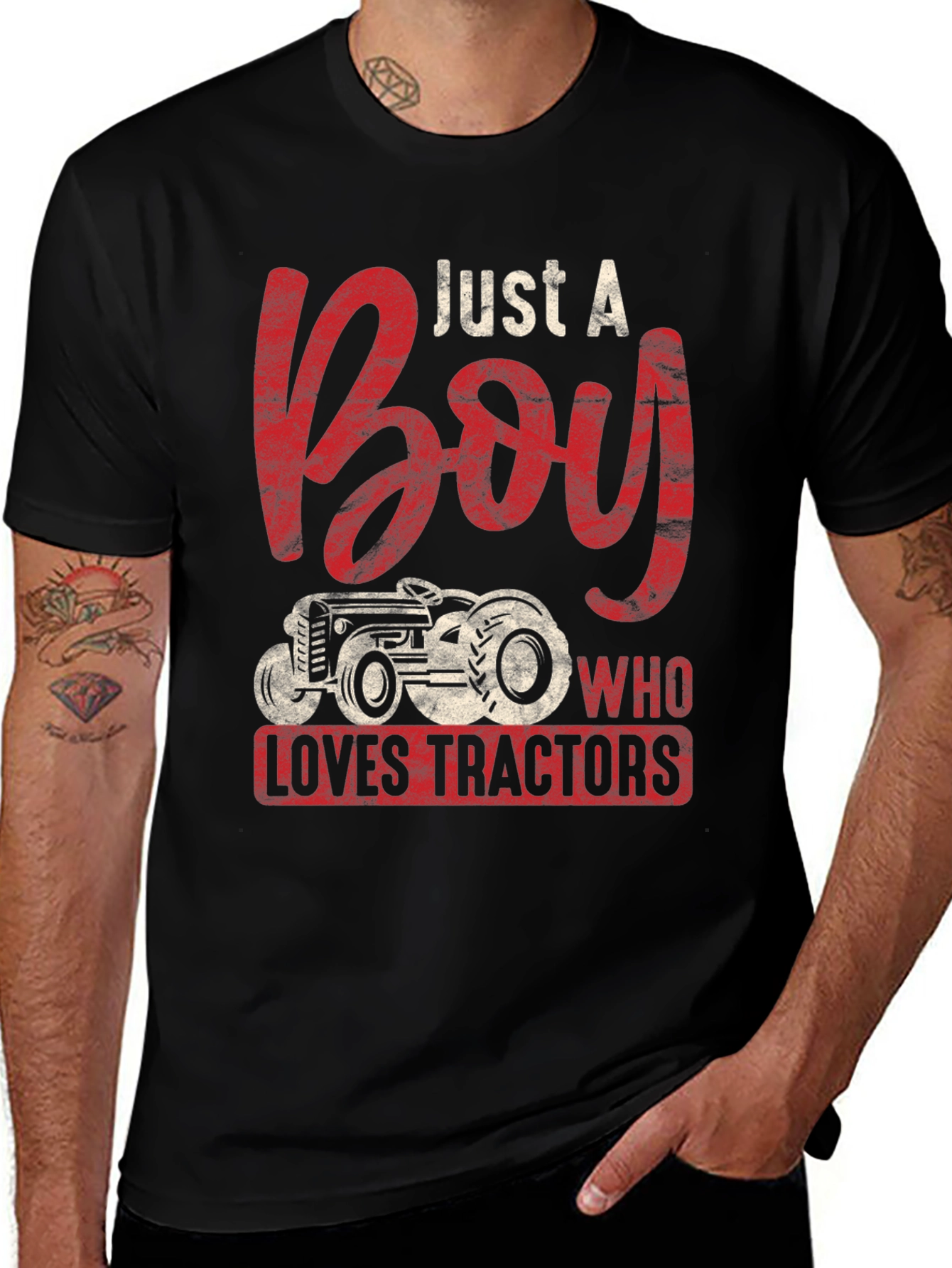 Just A Boy Who Loves Tractors T-Shirt