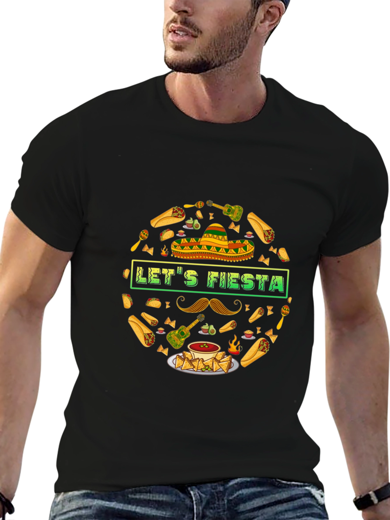 Lets Fiesta T-Shirt - Mexican Food & Party Theme