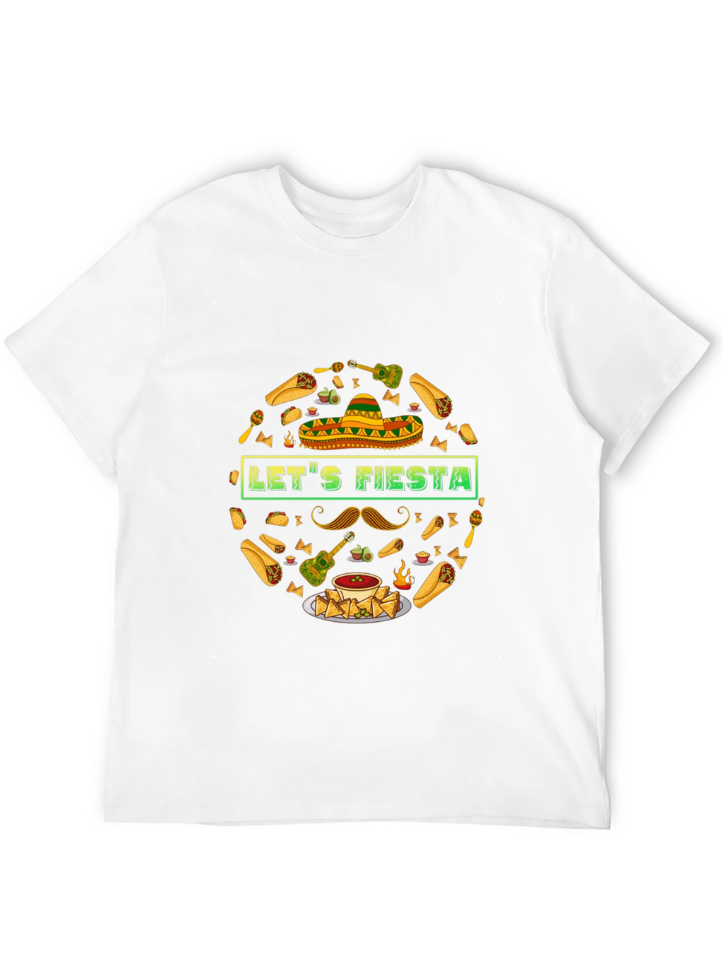 Lets Fiesta T-Shirt - Mexican Food & Party Theme
