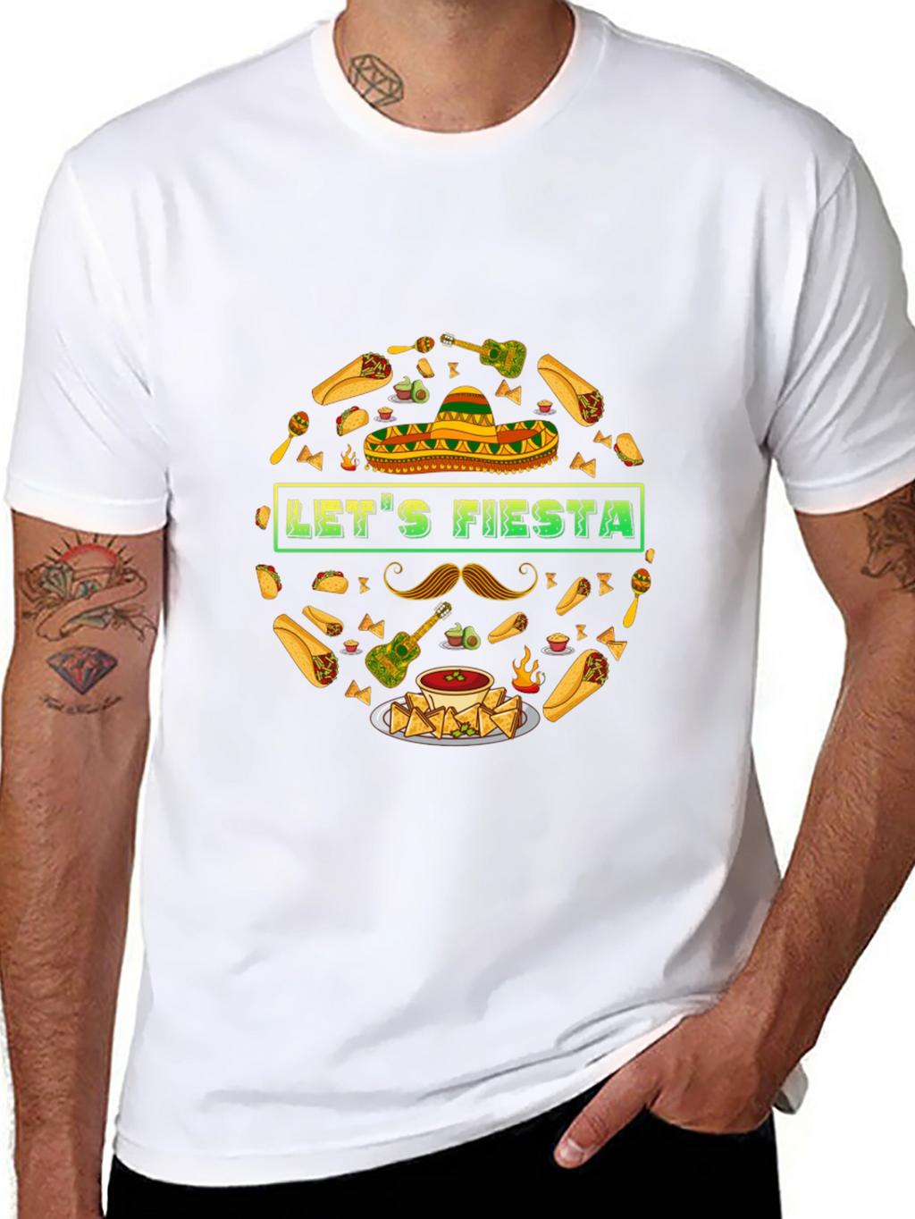 Lets Fiesta T-Shirt - Mexican Food & Party Theme
