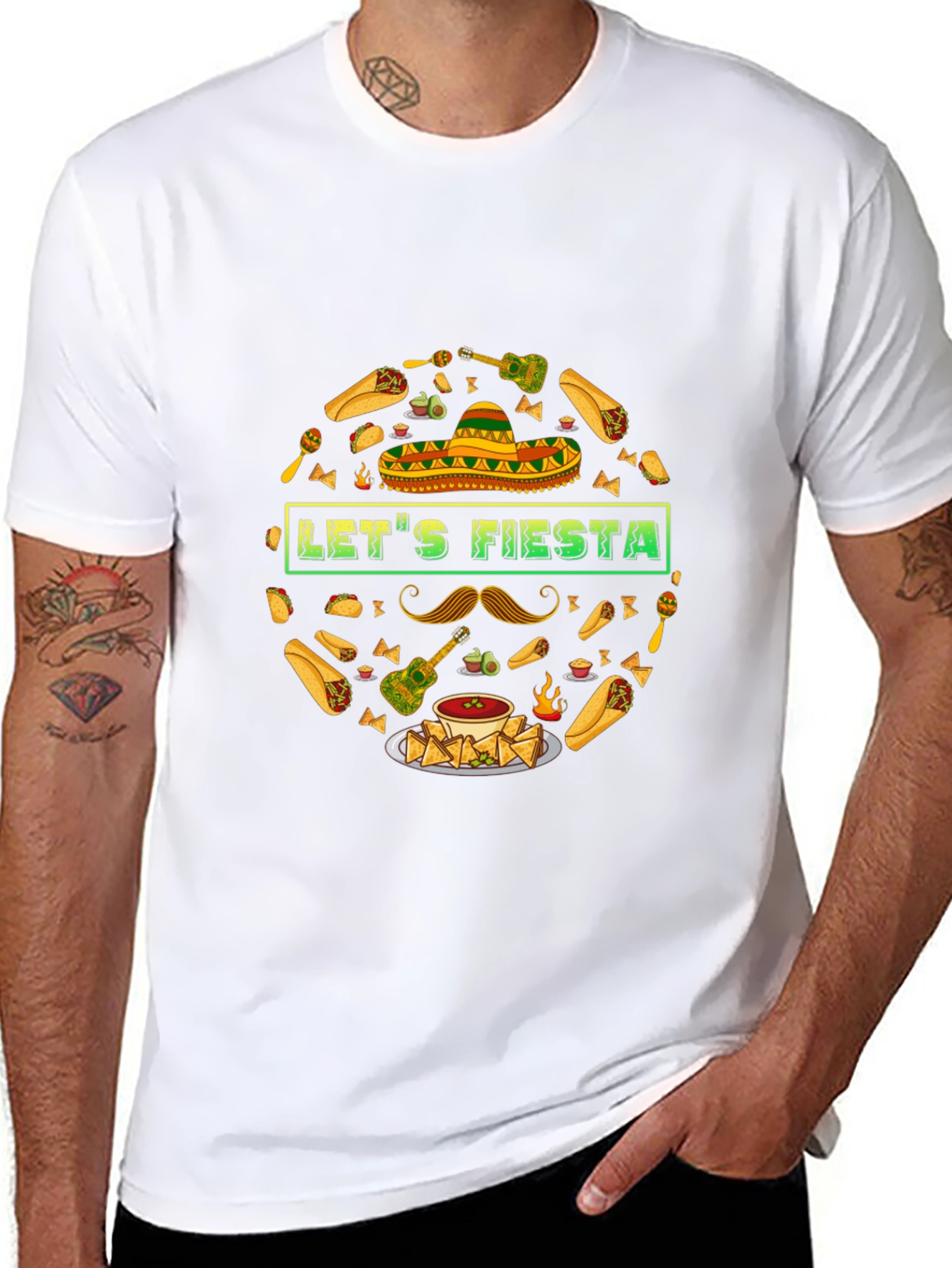 Lets Fiesta T-Shirt - Mexican Food & Party Theme