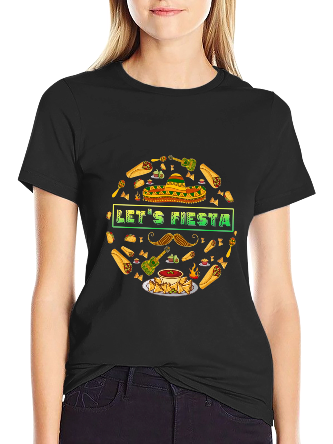 Lets Fiesta T-Shirt - Mexican Food & Party Theme