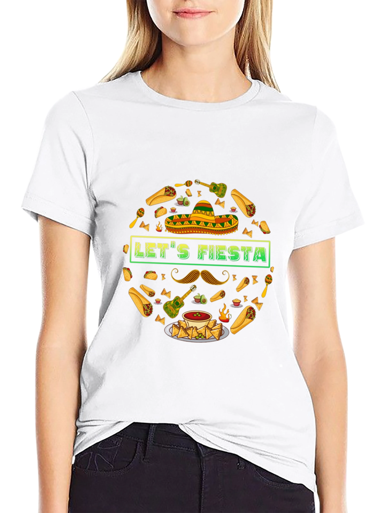 Lets Fiesta T-Shirt - Mexican Food & Party Theme