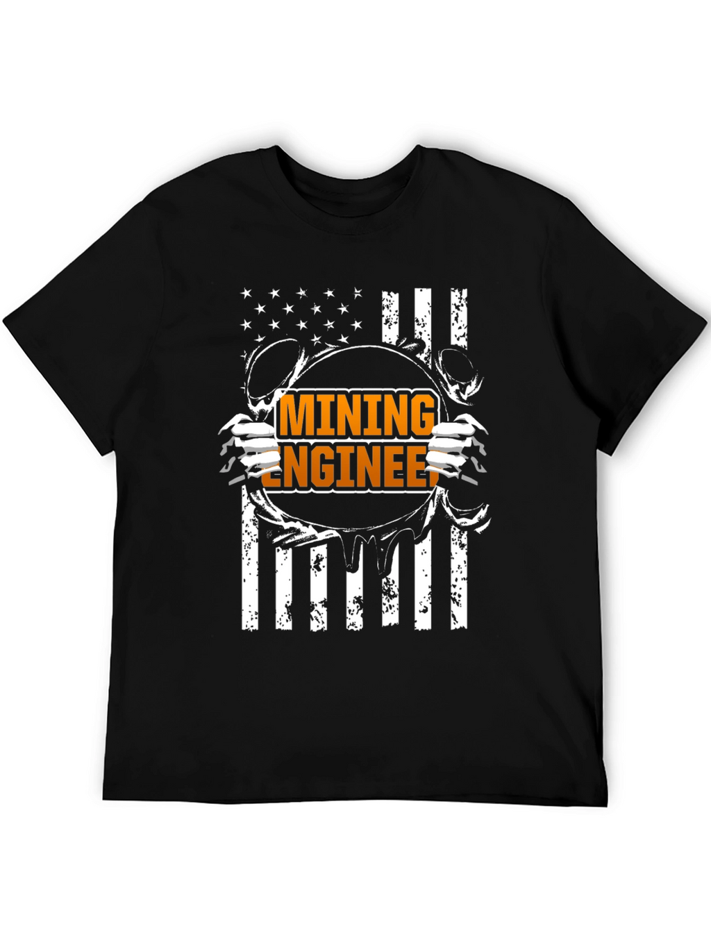 Mining Engineer American Flag T-Shirt