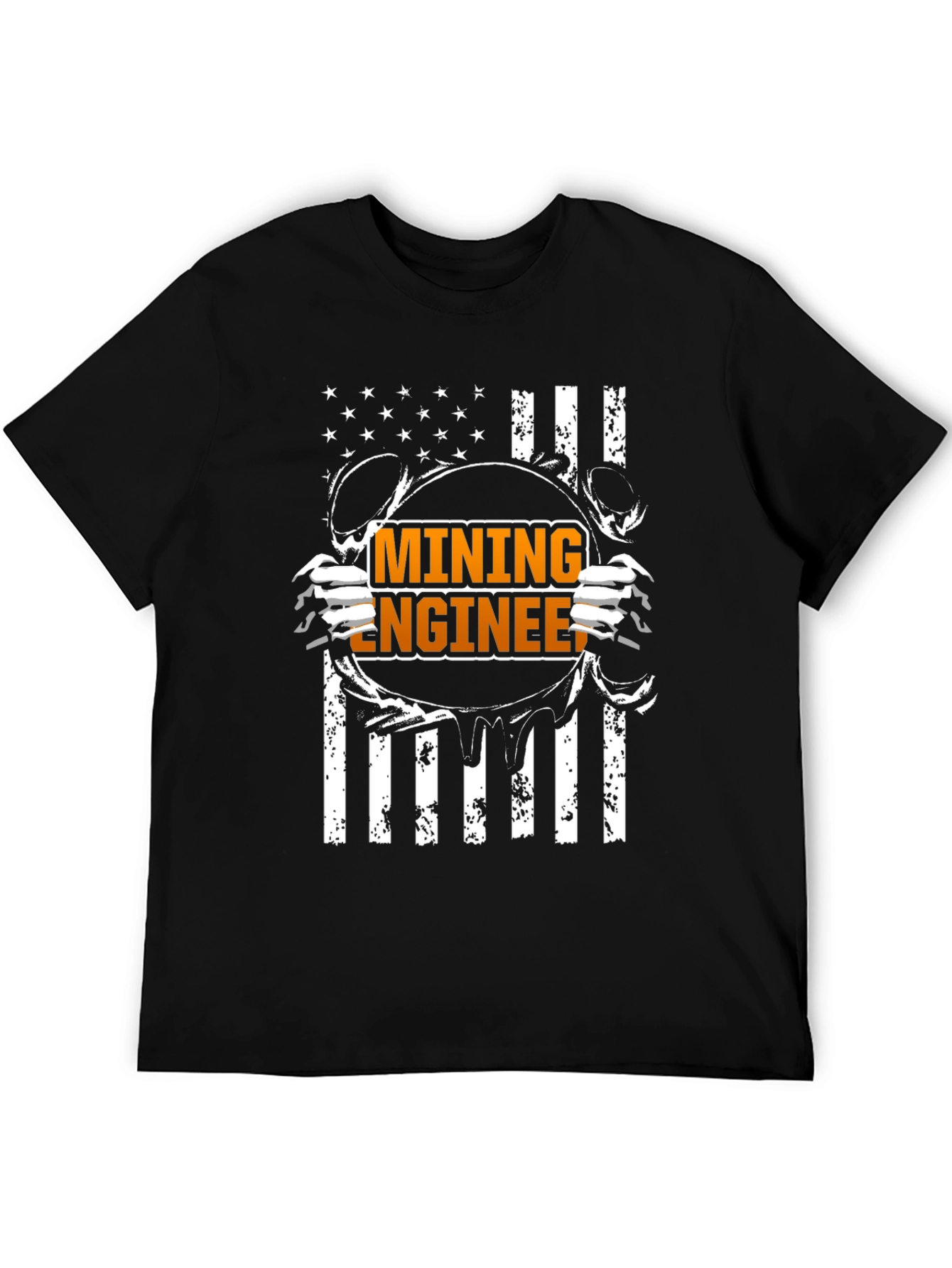 Mining Engineer American Flag T-Shirt