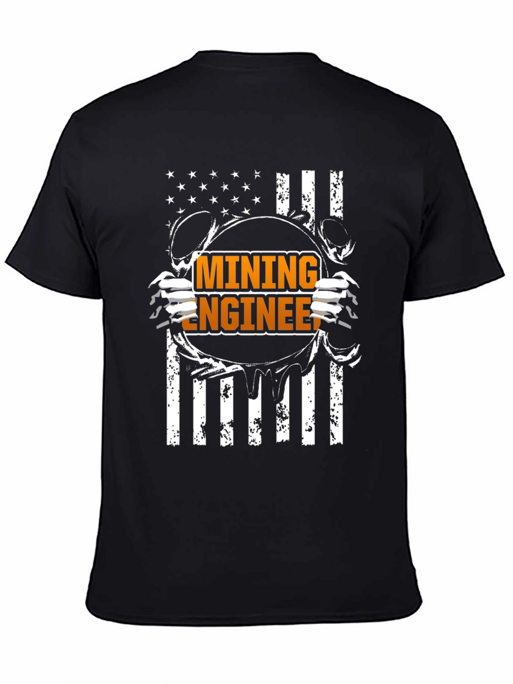 Mining Engineer American Flag T-Shirt