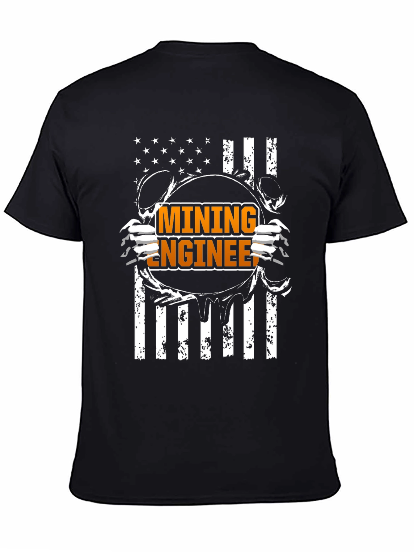 Mining Engineer American Flag T-Shirt