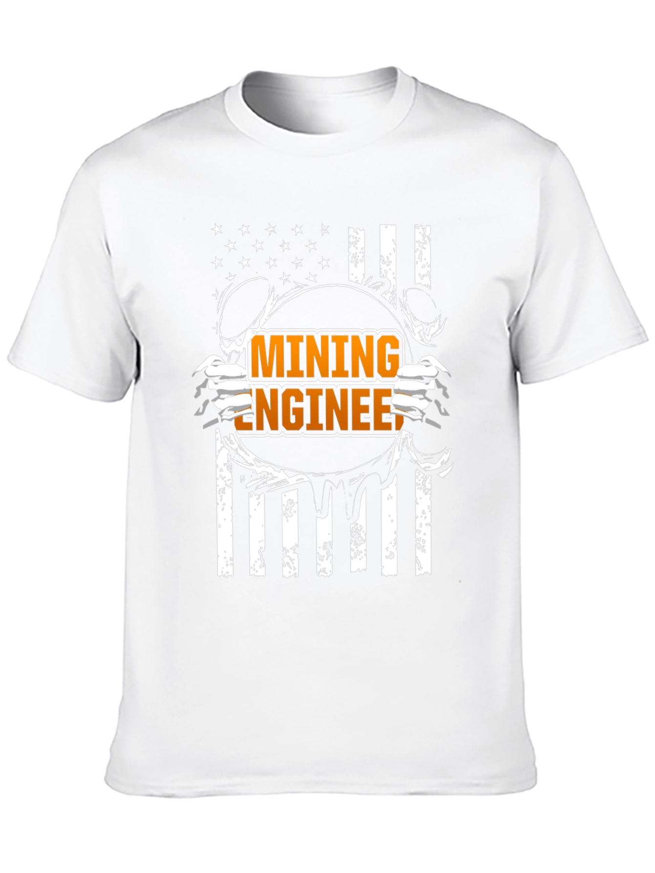 Mining Engineer American Flag T-Shirt