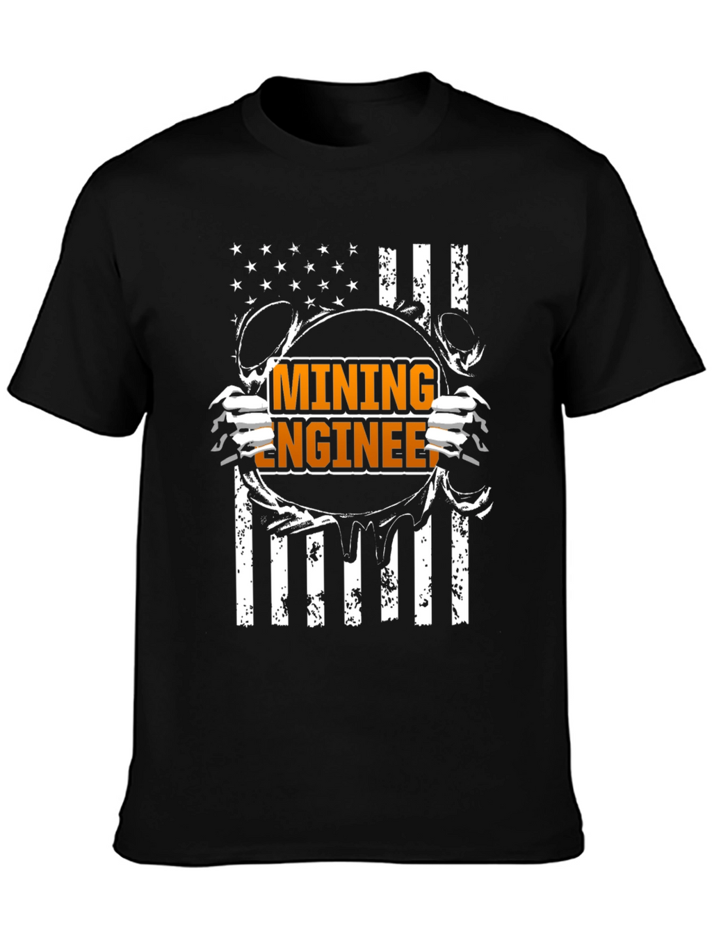 Mining Engineer American Flag T-Shirt