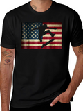 Skateboarding American Flag T-Shirt