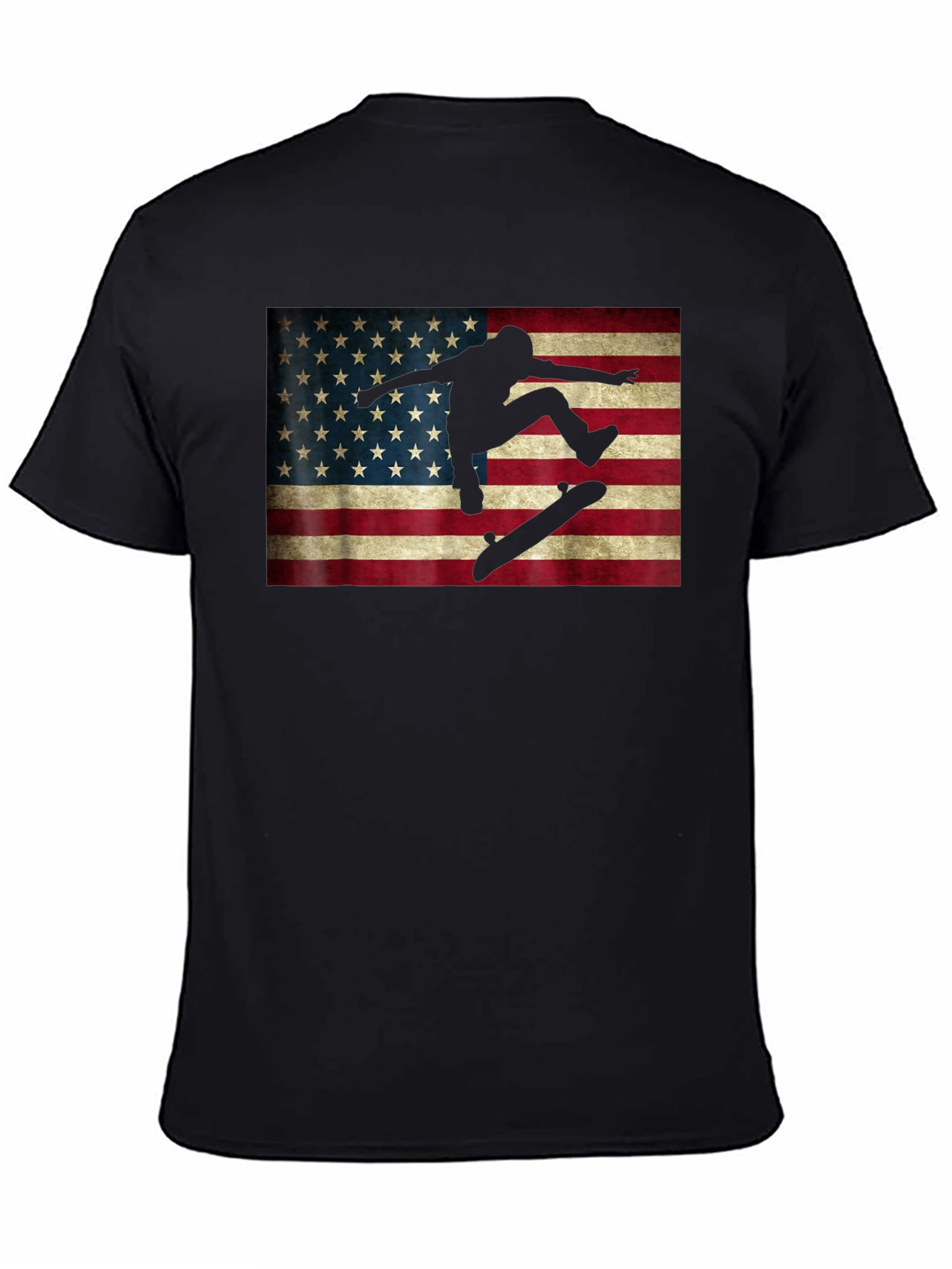 Skateboarding American Flag T-Shirt