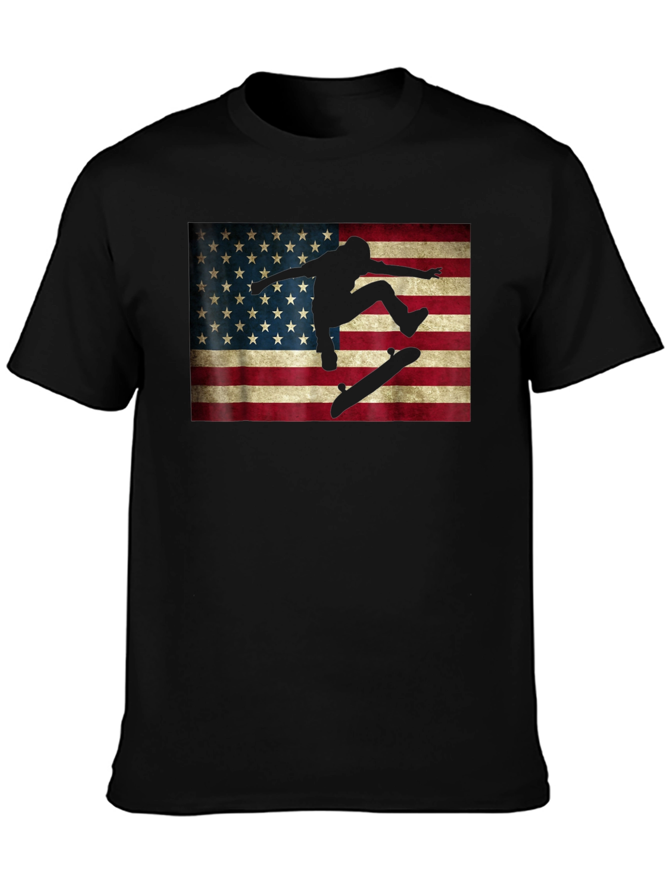 Skateboarding American Flag T-Shirt