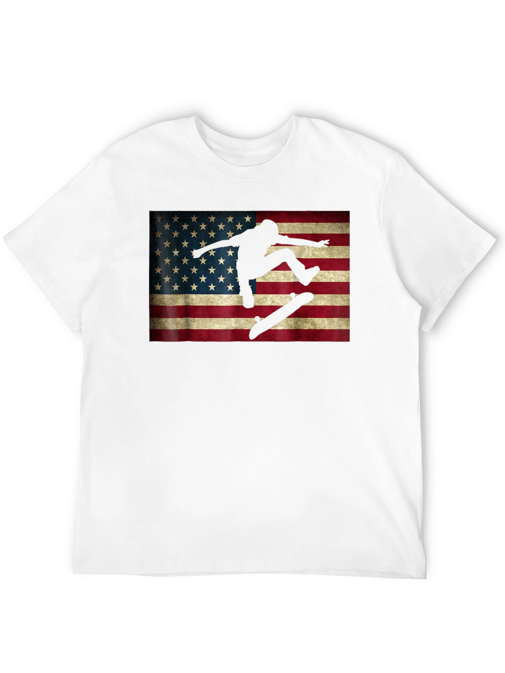 Skateboarding American Flag T-Shirt