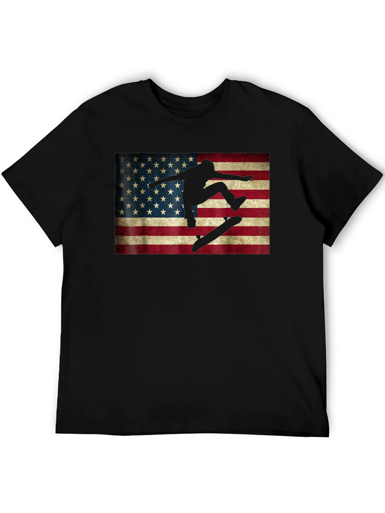 Skateboarding American Flag T-Shirt