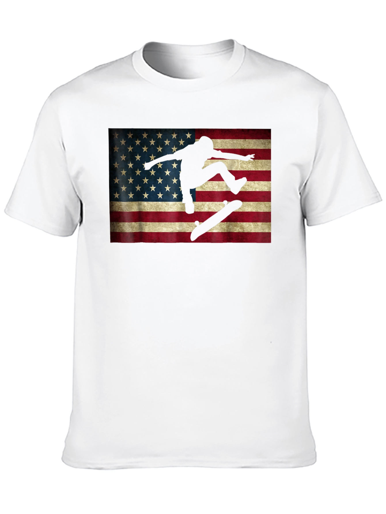 Skateboarding American Flag T-Shirt