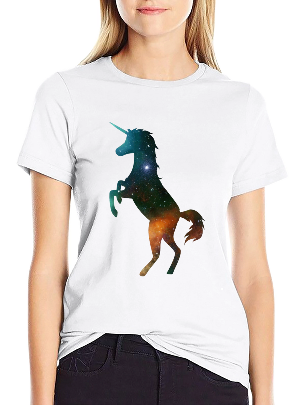Unicorn Galaxy Black T-Shirt