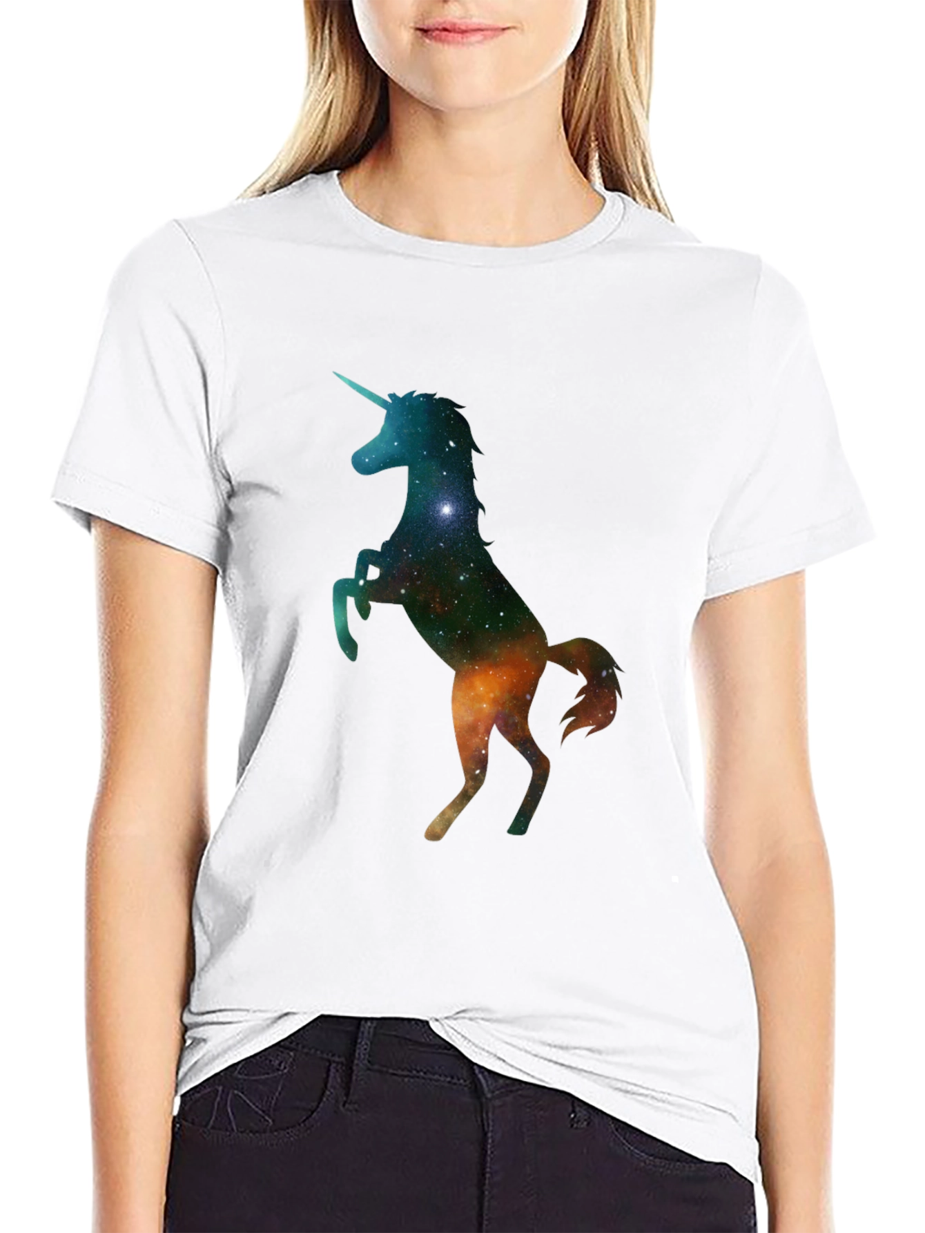 Unicorn Galaxy Black T-Shirt