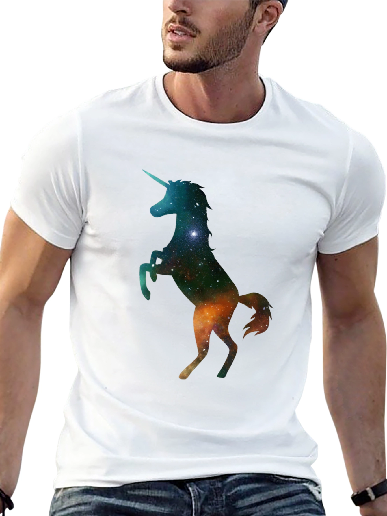 Unicorn Galaxy Black T-Shirt