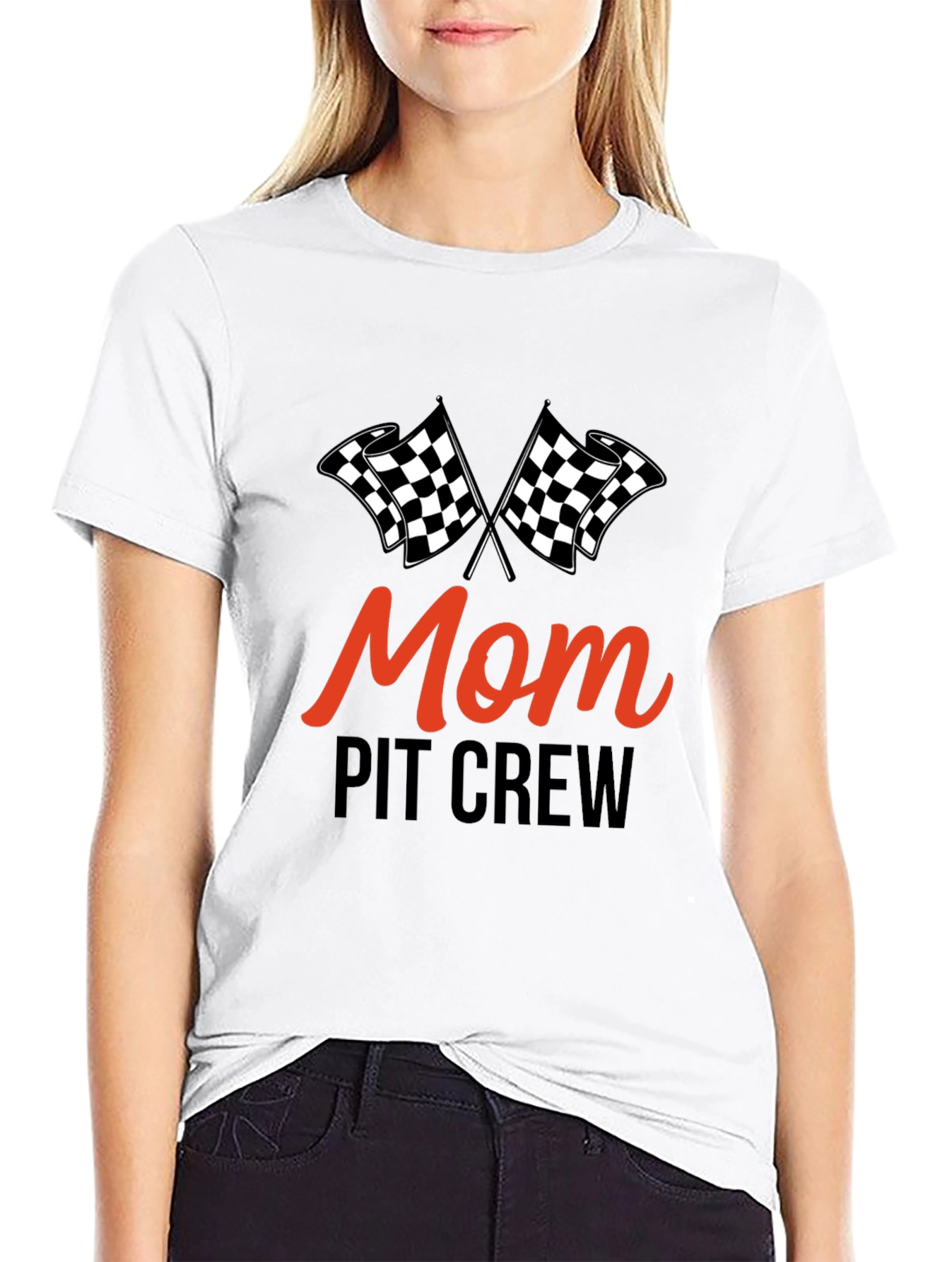 Mom Pit Crew Racing Tee