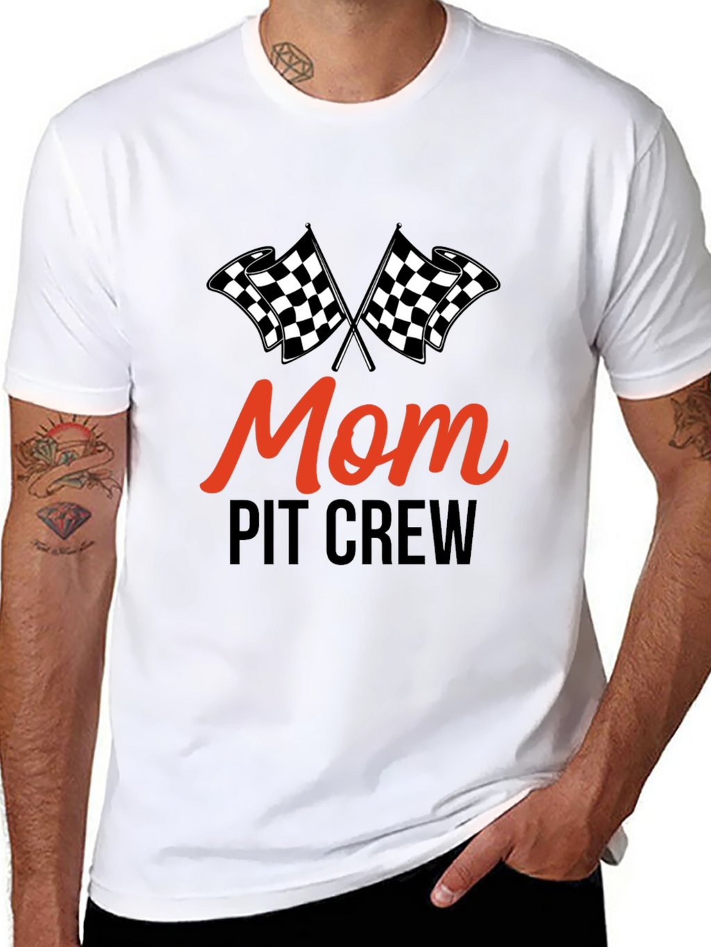 Mom Pit Crew Racing Tee
