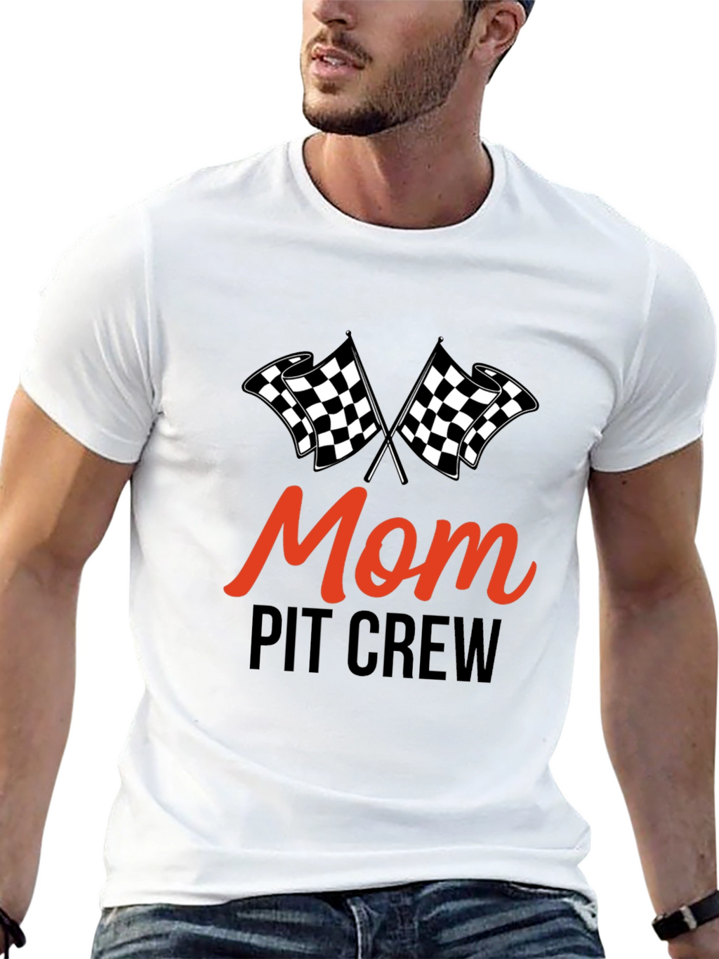 Mom Pit Crew Racing Tee