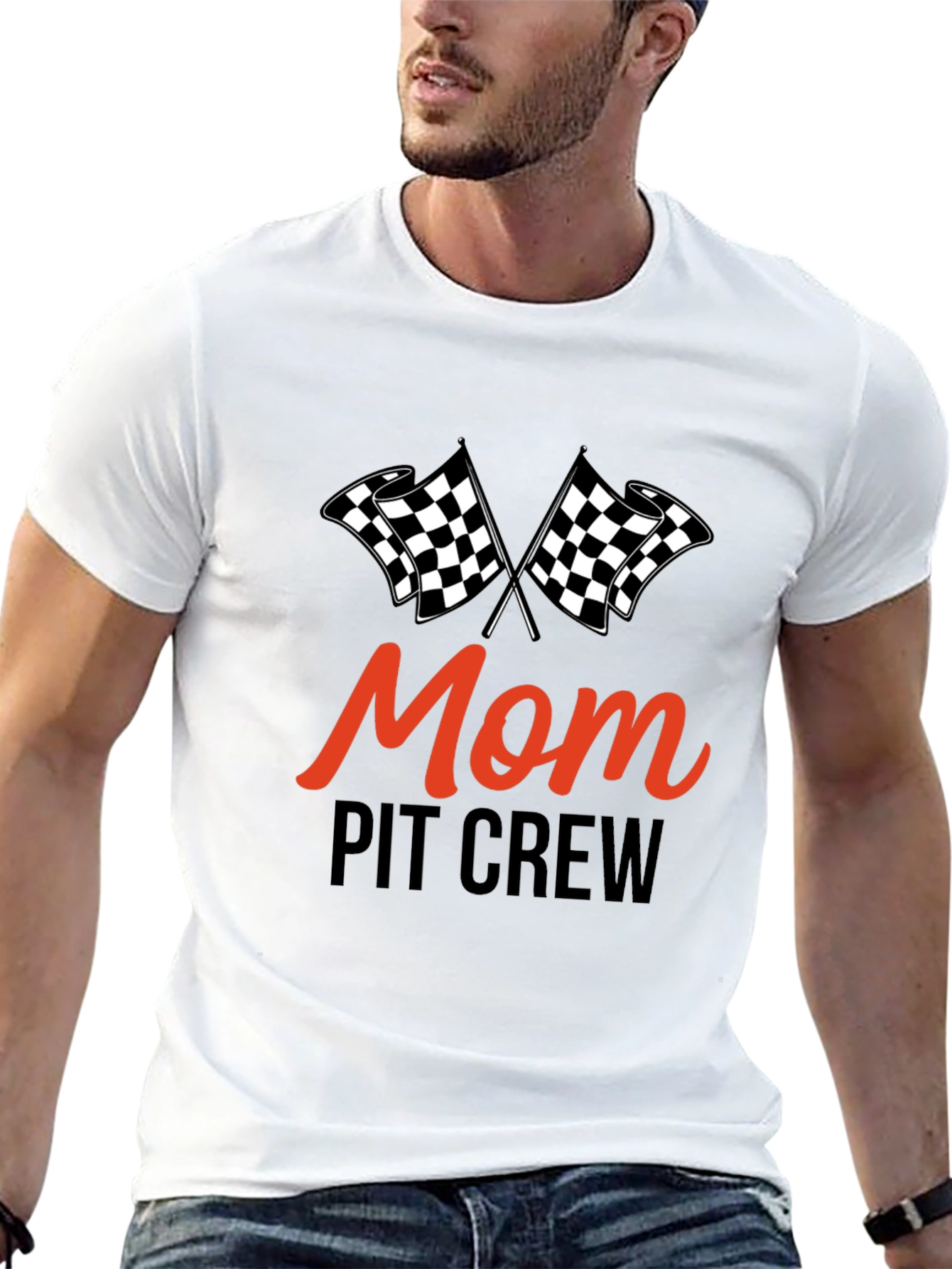 Mom Pit Crew Racing Tee