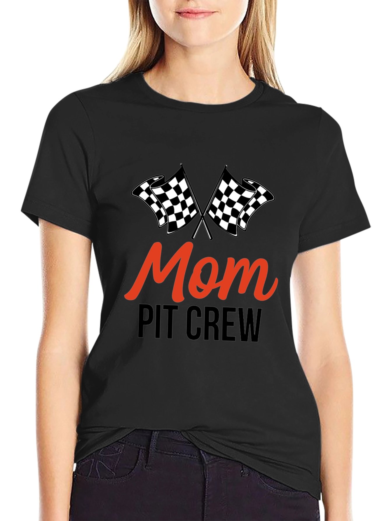 Mom Pit Crew Racing Tee