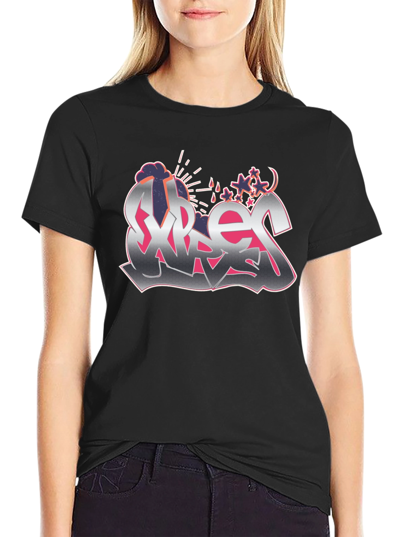Street Art Style Graphic T-Shirt