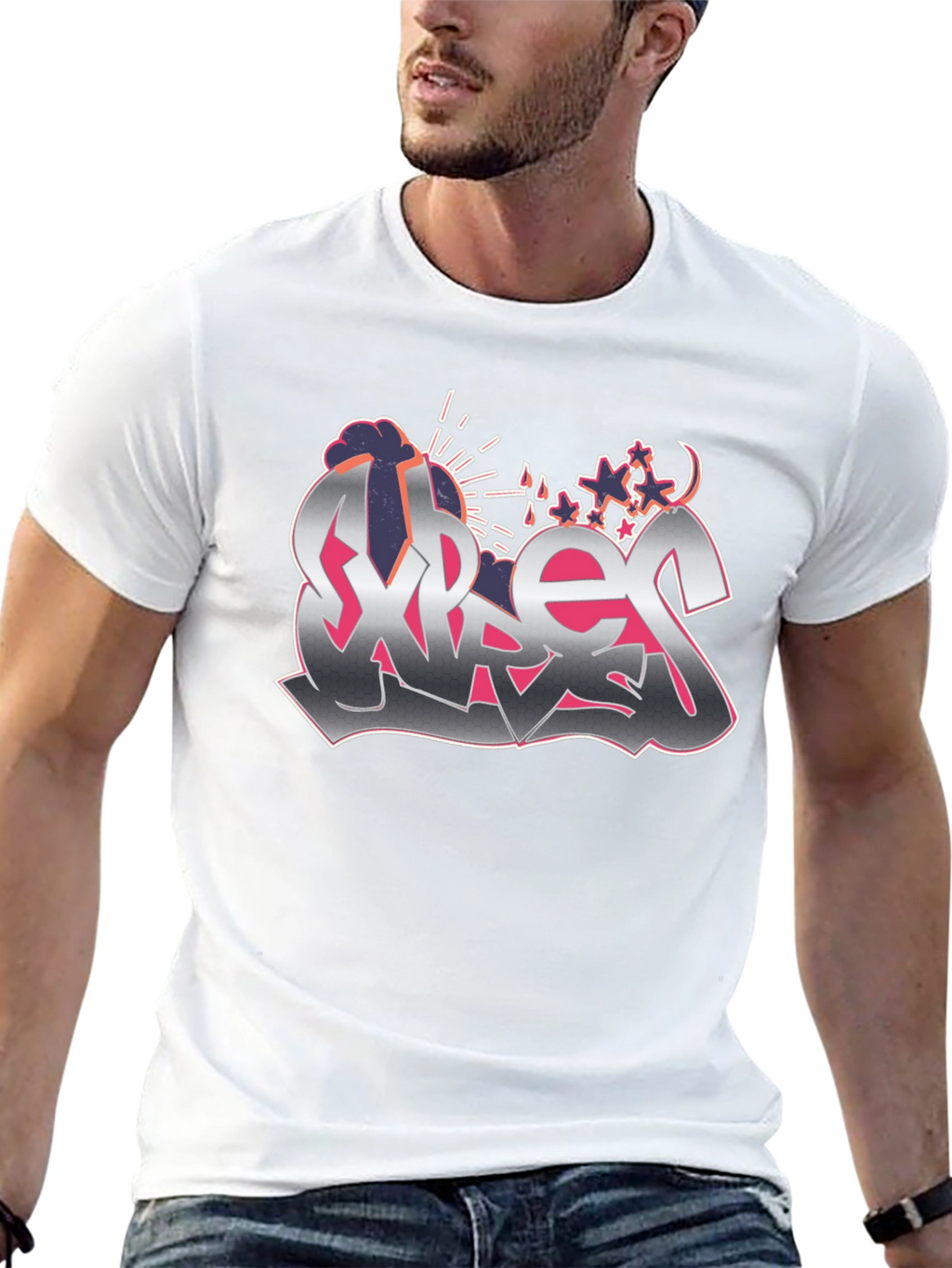 Street Art Style Graphic T-Shirt