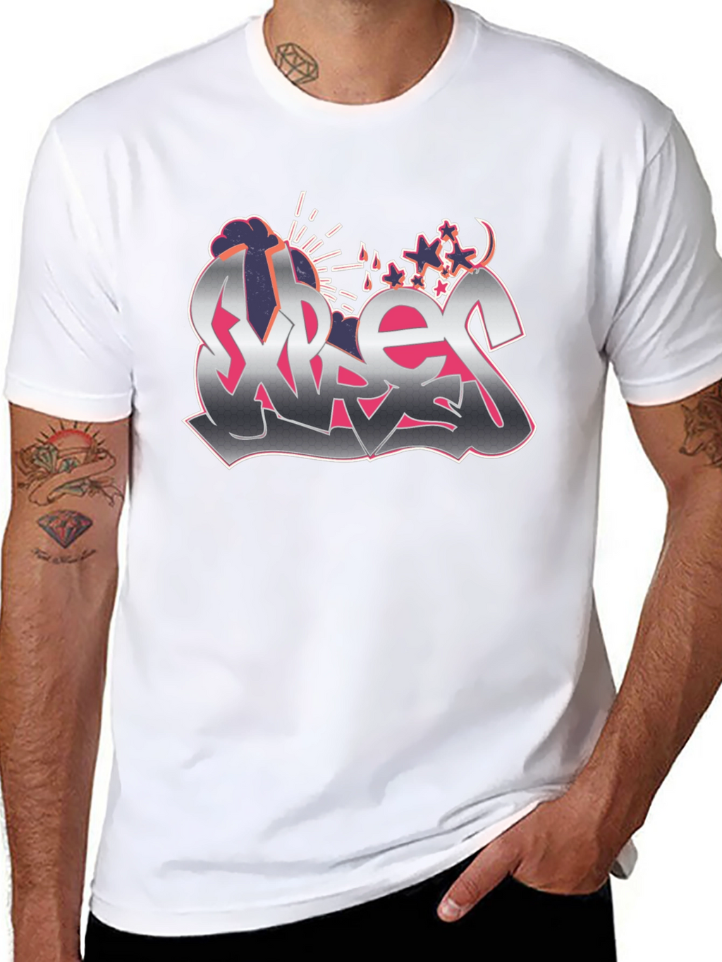 Street Art Style Graphic T-Shirt