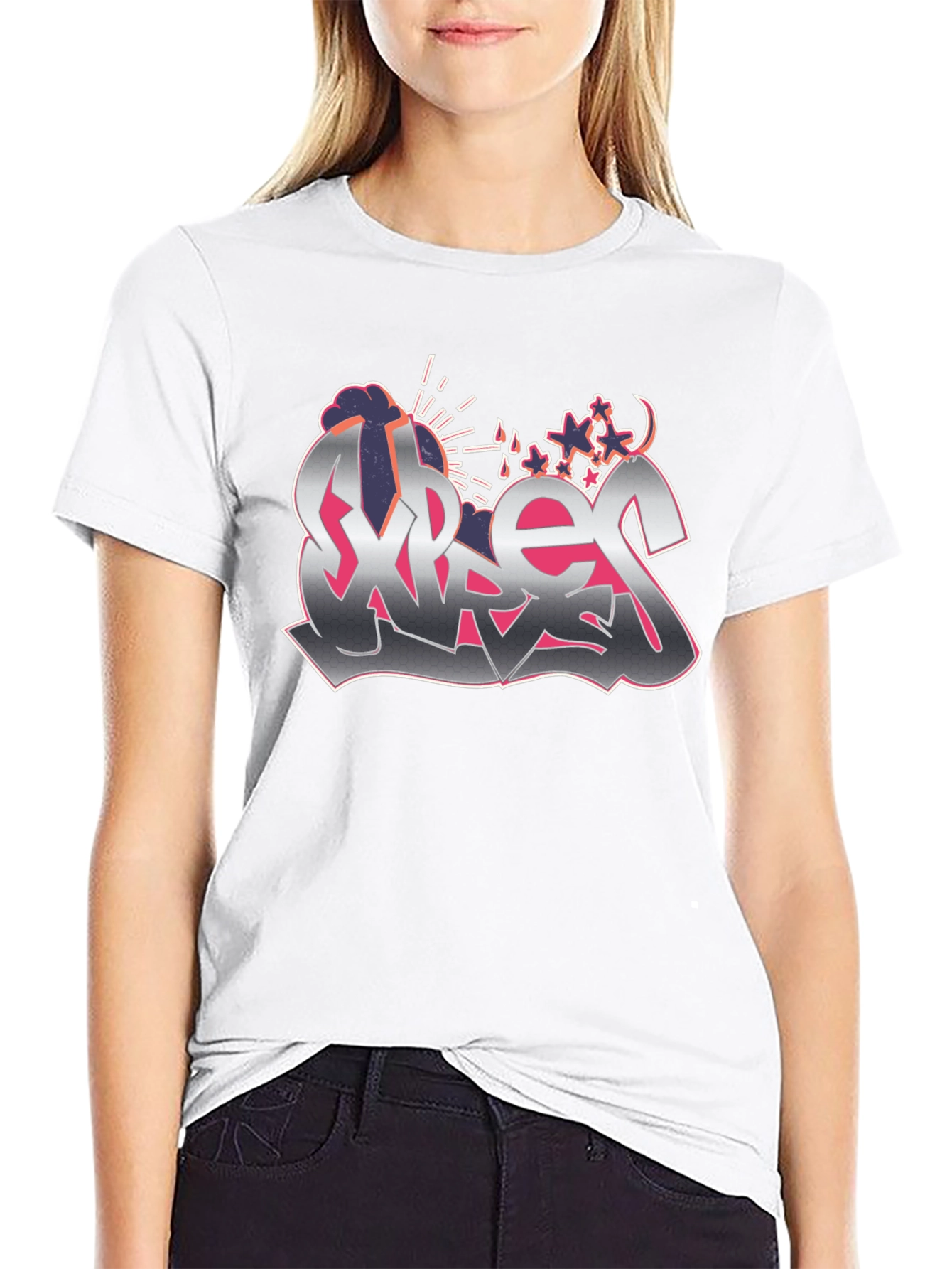 Street Art Style Graphic T-Shirt