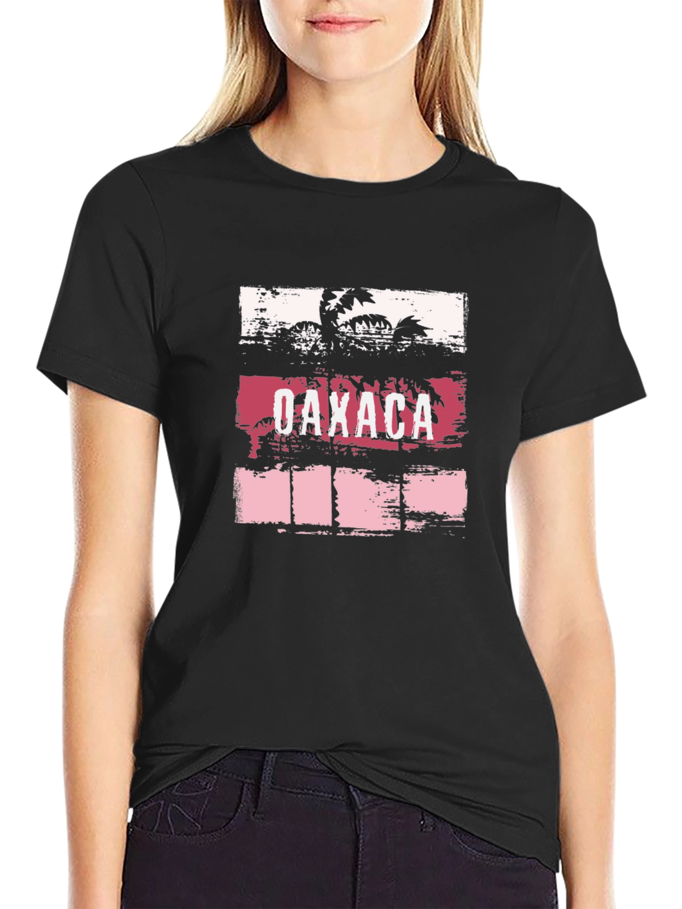 Oaxaca Retro Palm Tree Graphic T-Shirt