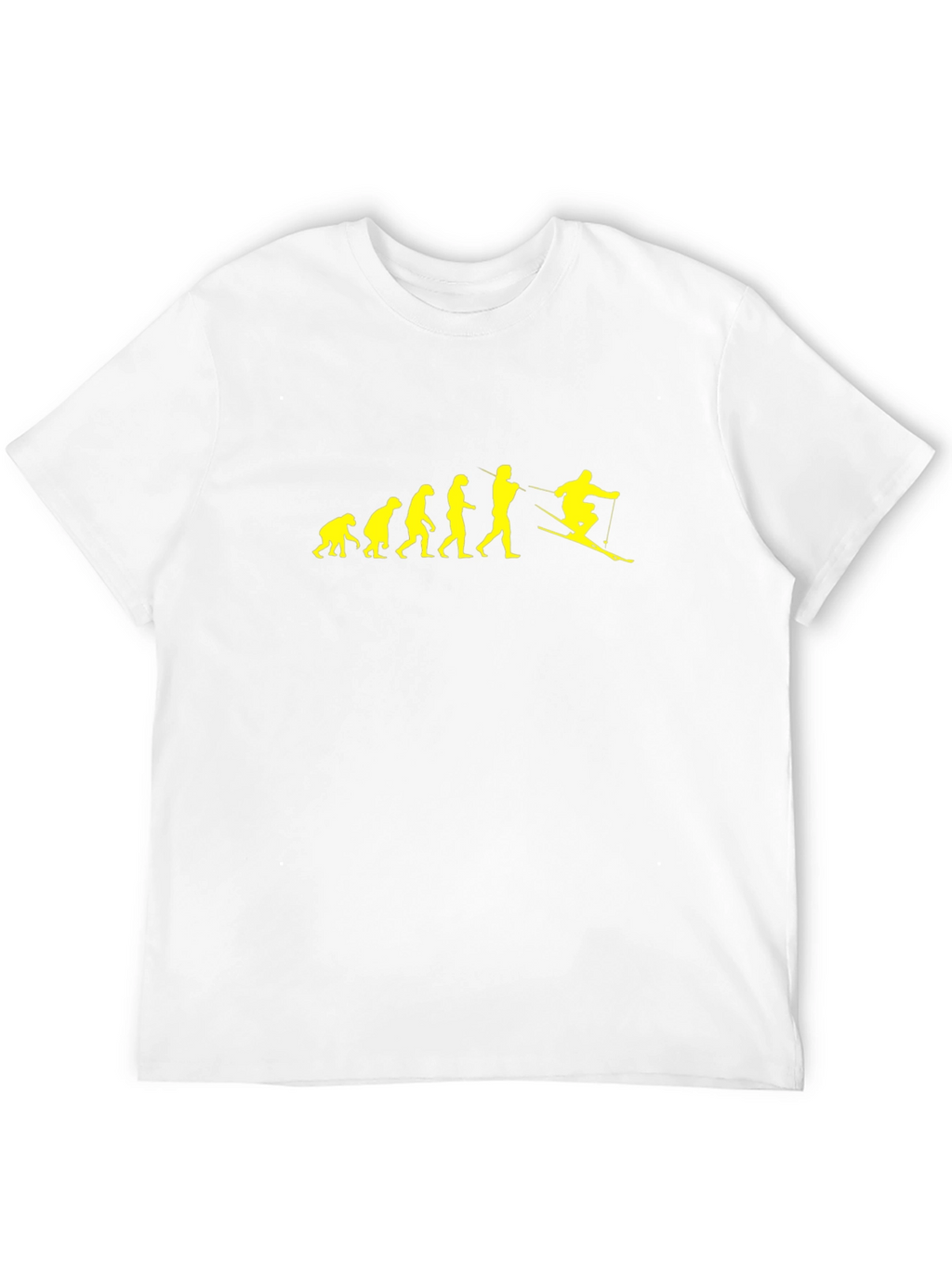 Evolution of Skiing T-Shirt - Black Cotton Tee