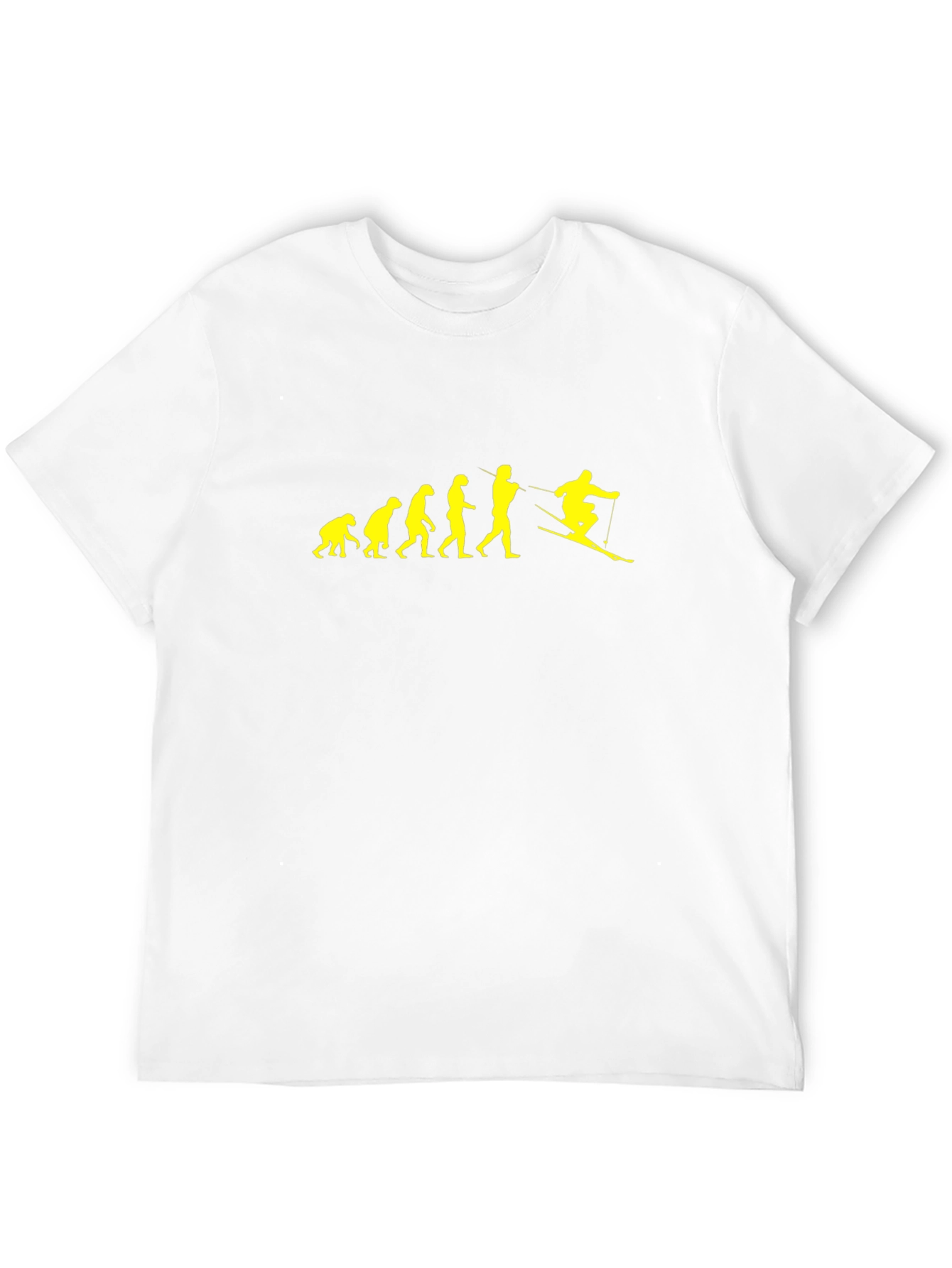 Evolution of Skiing T-Shirt - Black Cotton Tee