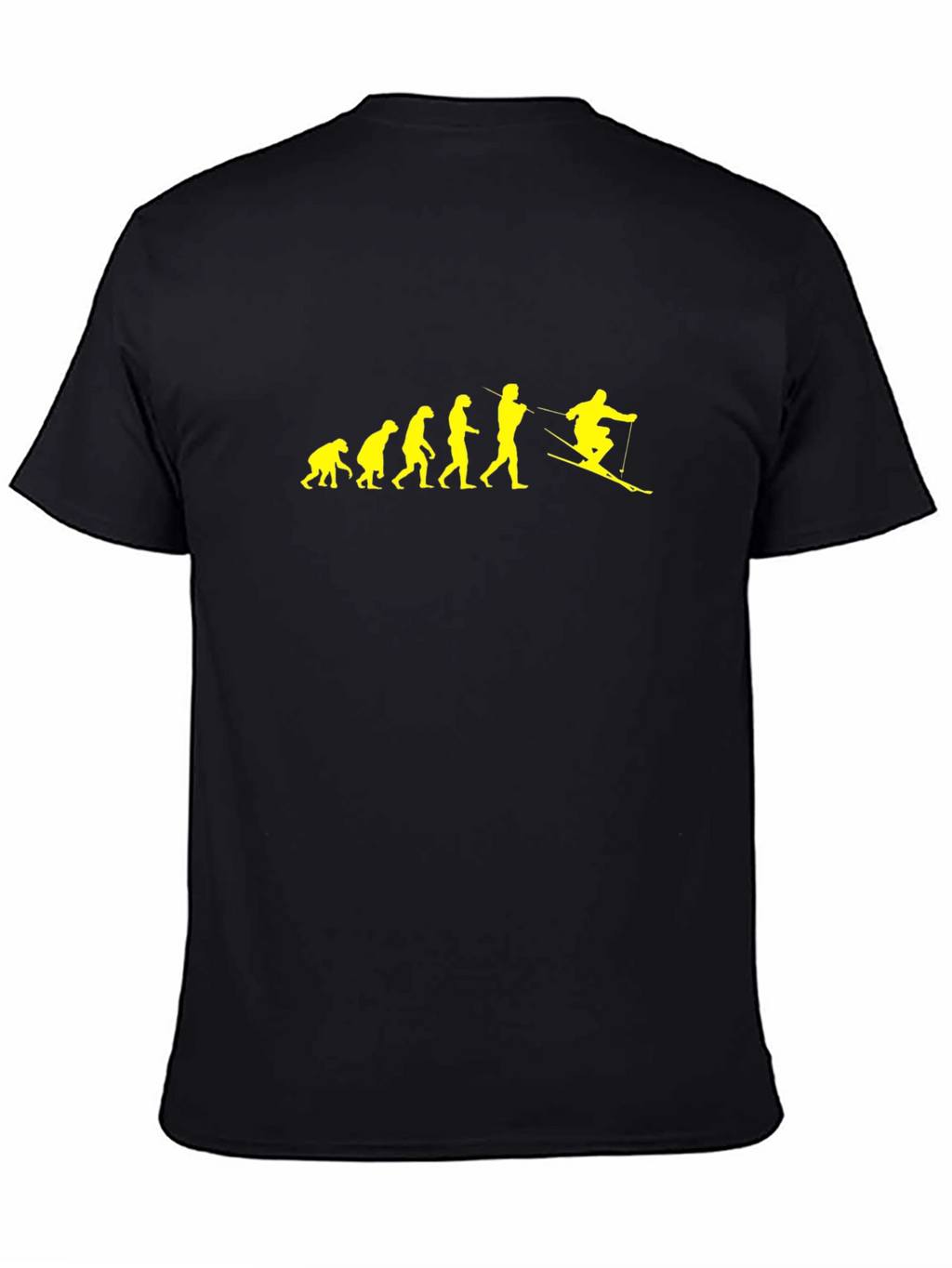 Evolution of Skiing T-Shirt - Black Cotton Tee