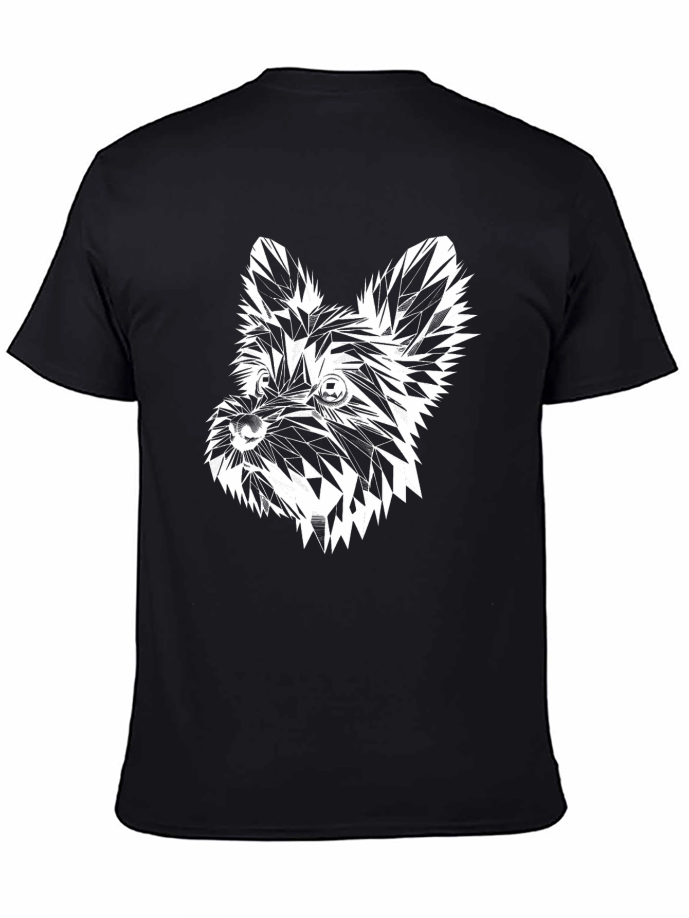 Abstract Dog Graphic Tee - Stylish Black T-Shirt