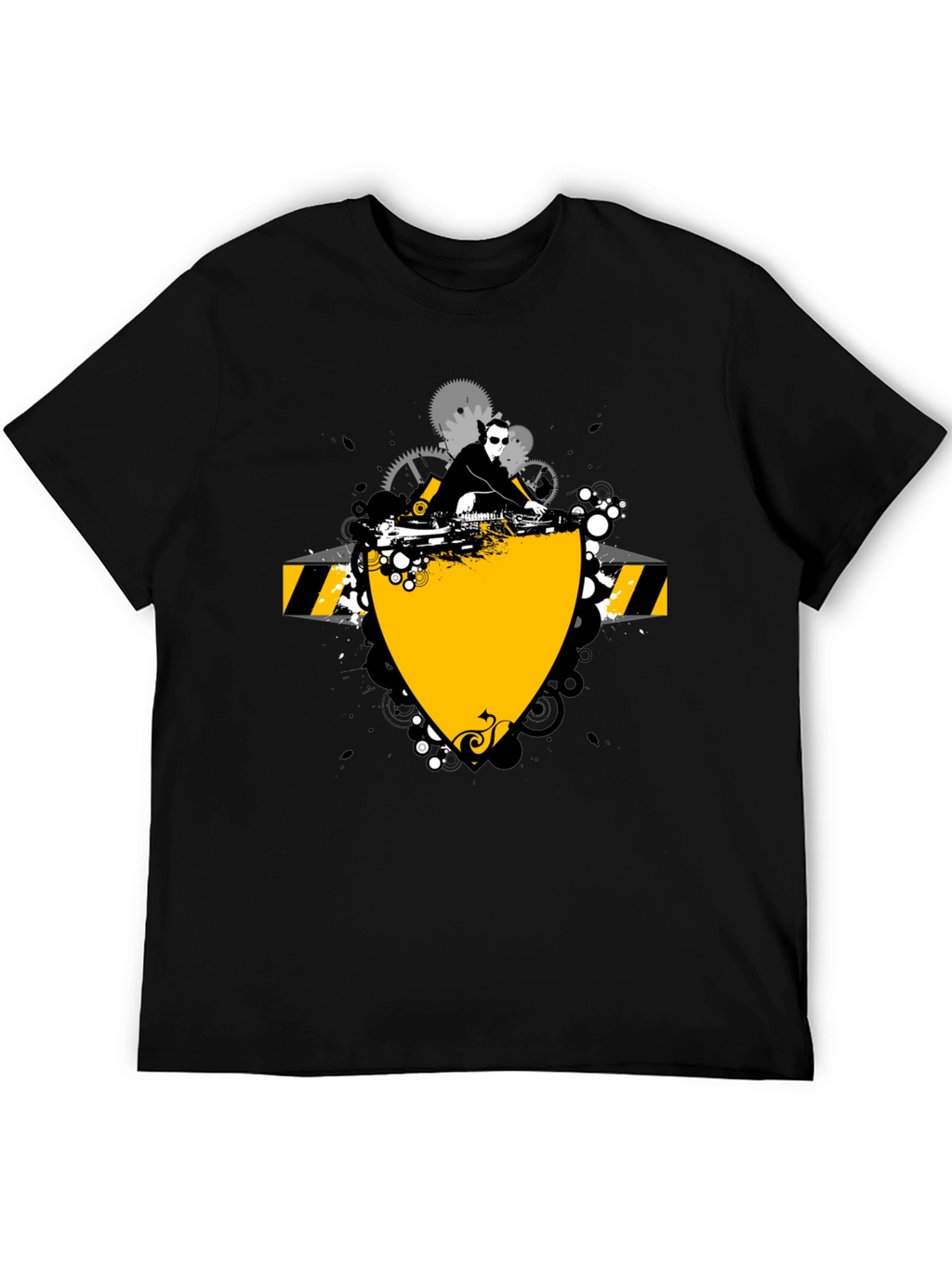DJ Graphic Print Black T-Shirt