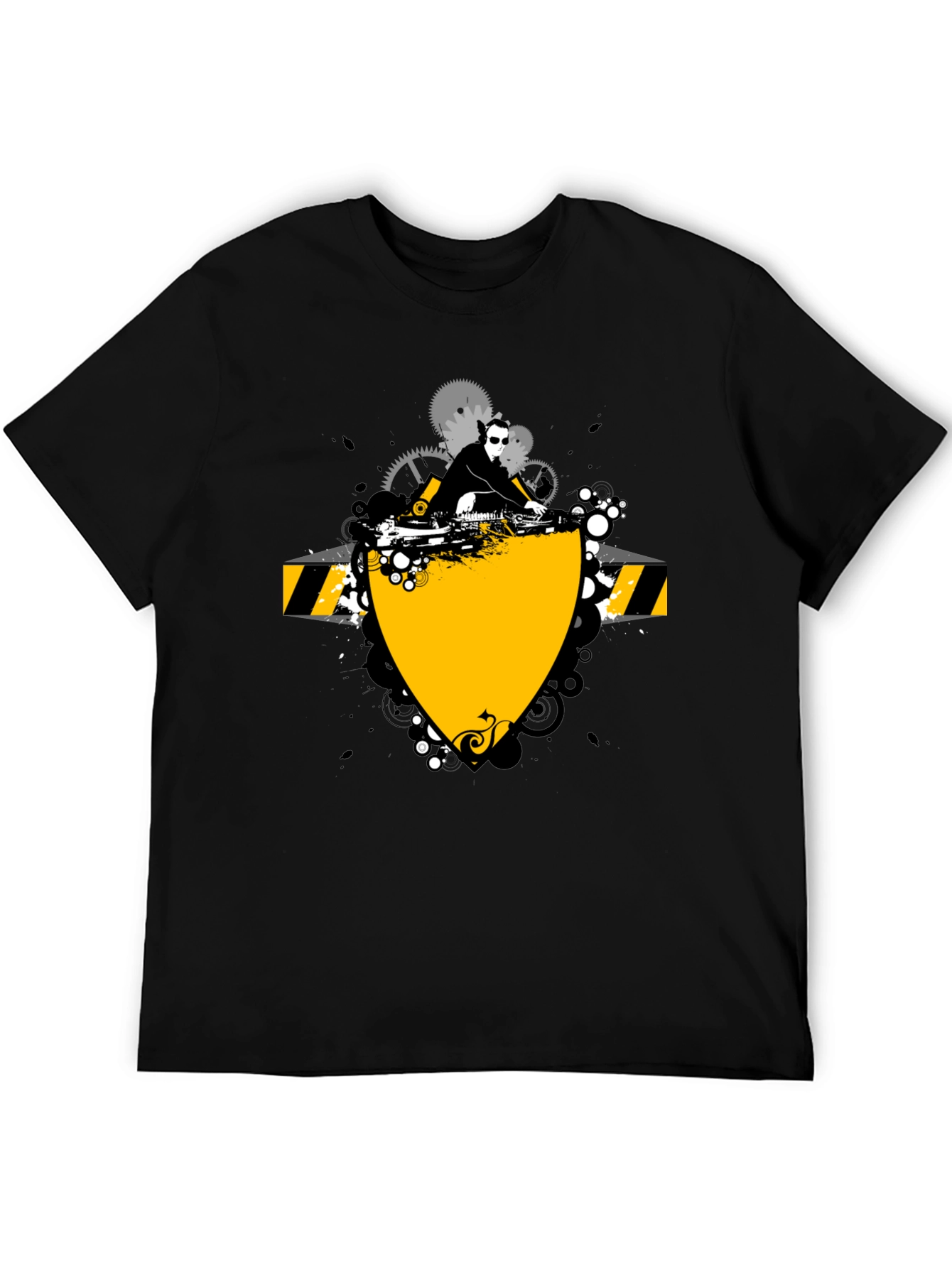 DJ Graphic Print Black T-Shirt