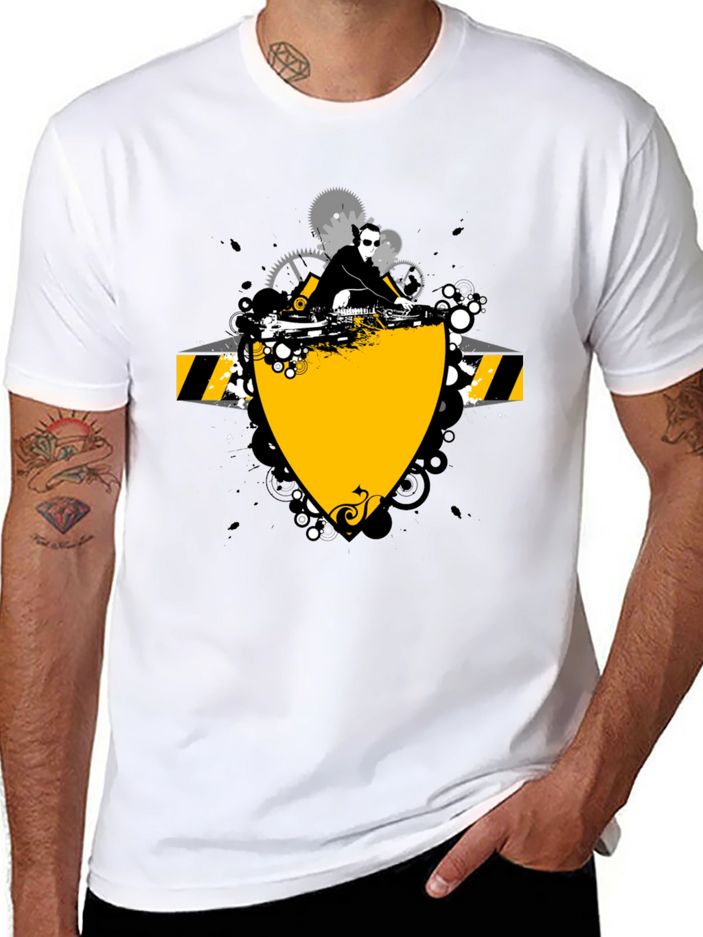 DJ Graphic Print Black T-Shirt