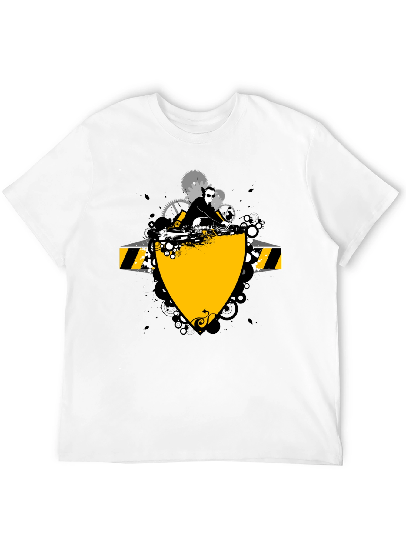 DJ Graphic Print Black T-Shirt