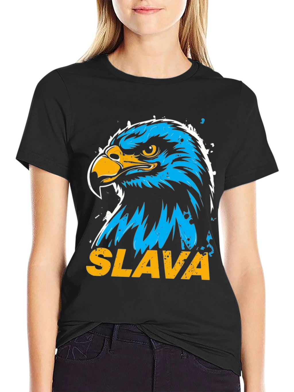 Slava Eagle Graphic Tee - Patriotic Design