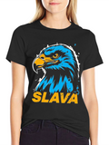 Slava Eagle Graphic Tee - Patriotic Design